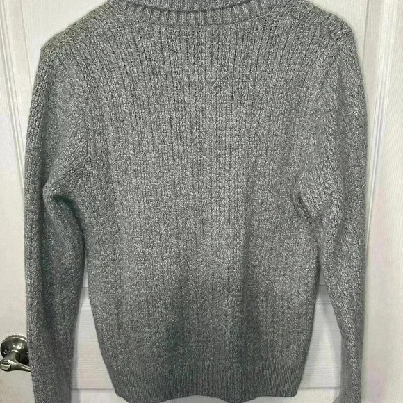 Ladies Lucky Brand Wool Blend Gray Knit Pullover Sweater size Medium - Picture 6 of 8